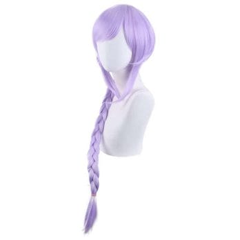 Genshin Impact QIQI Cryo Cosplay Wigs Long Light Purple Braided Wigs Heat Resistant  Hair Halloween Party Role Play 2
