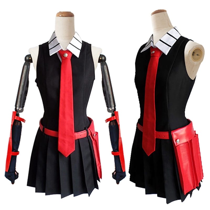 High Quality Anime Akame ga KILL! Akame Men Women Cool Suit Uniform Cosplay Halloween Costume Dress+Shirt+Tie Accessories Sets 5