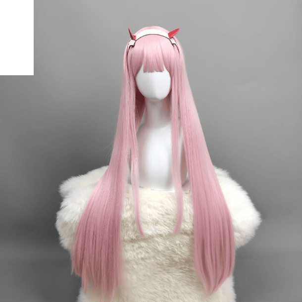 Anime DARLING in the FRANXX 02 Cosplay Wig 100cm pink 4