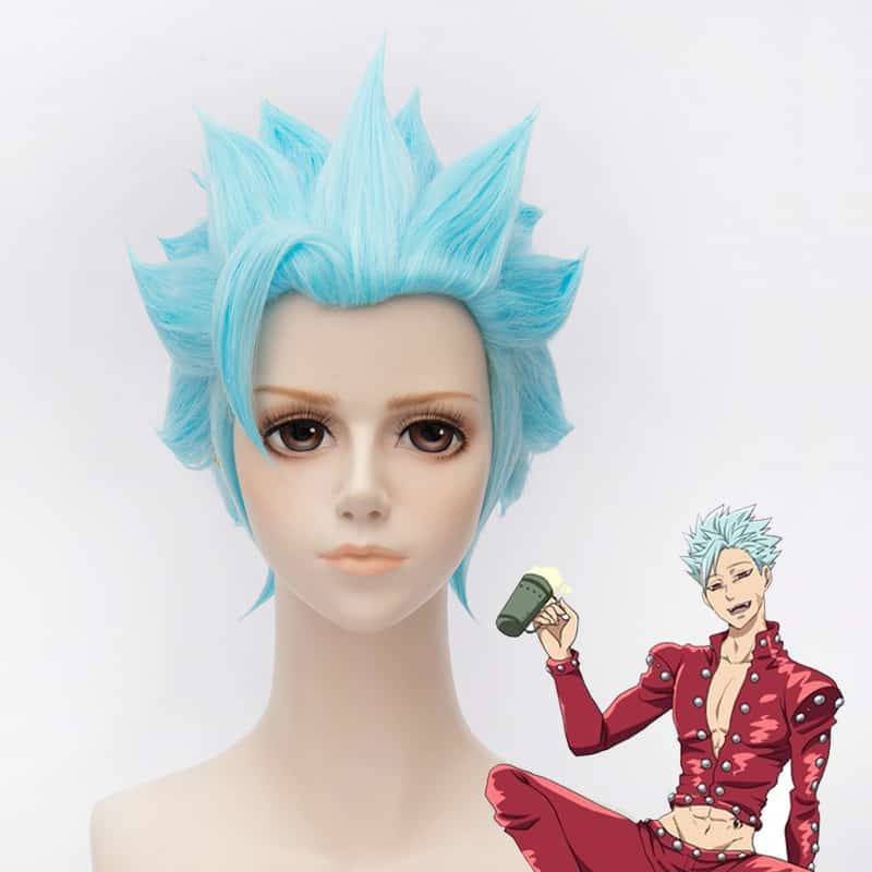 The Seven Deadly Sins Ban Wigs Fox's Sin of Greed Heat Resistant Short Synthetic Hair Perucas Cosplay Wig  + Wig Cap 1