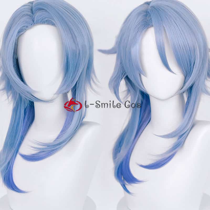 Genshin Impact Kamisato Ayato blaue Wig 2