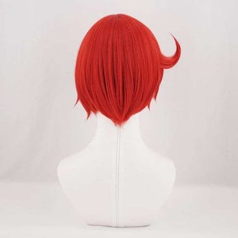 Cells At Work AE3803 RBC Seqkeqkyuu Red Blood Cell Cosplay Wigs Short  Red Synthetic Hair Costume Role Play Wig 4