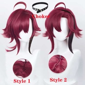 55cm Long Shikanoin Heizou Cosplay Wig Game Genshin Impact Cosplay Gradient Heat Resistant Synthetic Hair Party Wigs + Wig Cap 1
