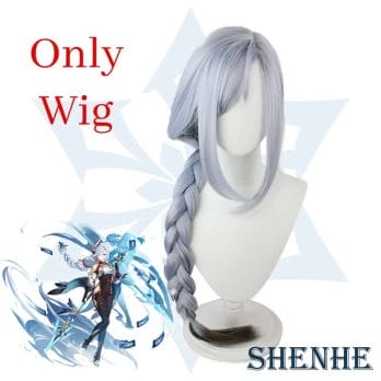 Genshin Impact Shenhe Cosplay Costume Uniform Wig Anime Halloween High-quality Costumes for Women Game 5