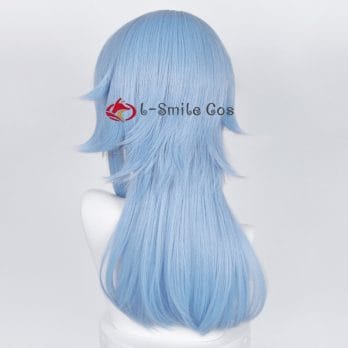 Game Genshin Impact Kamisato Ayato Blue Long Cosplay Wig Cosplay Anime Cosplay Wig Heat Resistant Anime Party Wigs + Wig Cap 6