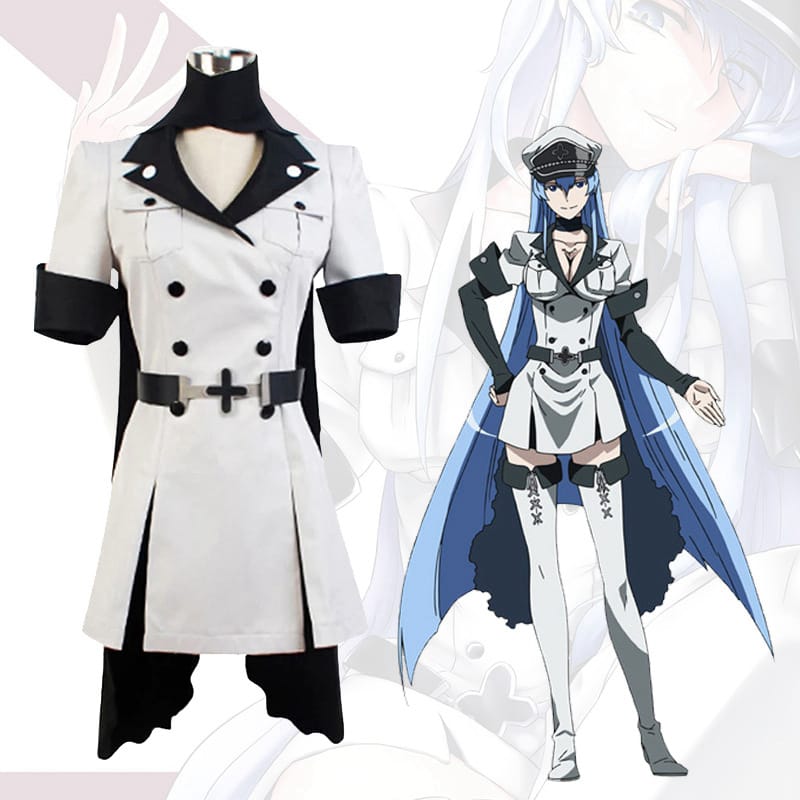 Cosplay Akame ga KILL Esdeath Empire General Apparel Full Set Uniform Outfit Cosplay Costume Halloween Costume 1