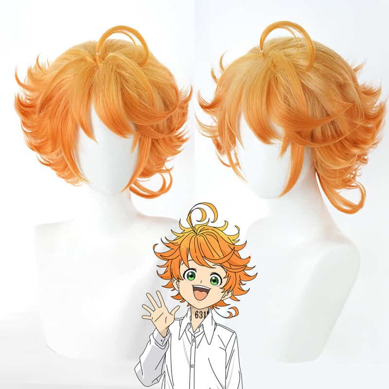 Anime Yakusoku no Neverland The Promised Neverland Emma Cosplay Wig Orange Heat Resistant Synthetic Hair Wigs 1