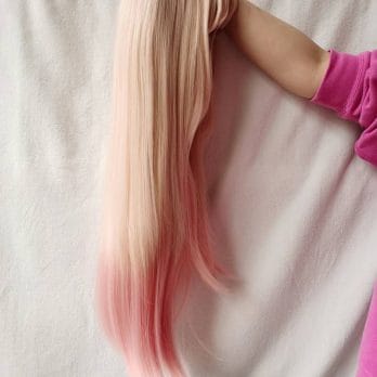High Quality Anime My Dress-Up Darling Marin Kitagawa Cosplay Wigs Long Pink Gradient Heat Resistant Hair Party Wig + a wig cap 4