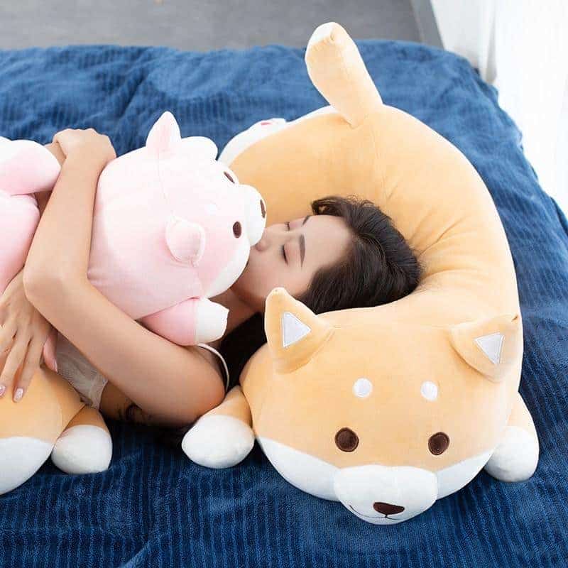 1pc Lovely Fat Shiba Inu & Corgi Dog Plush Toys Stuffed Soft Kawaii Animal Cartoon Pillow Dolls Gift for Kids Baby Children 1