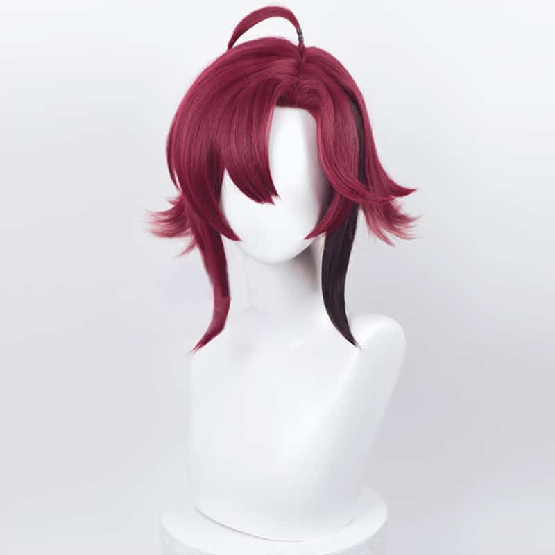 55cm Long Shikanoin Heizou Cosplay Wig Game Genshin Impact Cosplay Gradient Heat Resistant Synthetic Hair Party Wigs + Wig Cap 3