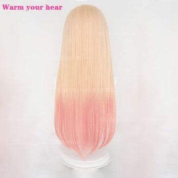 High Quality Anime My Dress-Up Darling Marin Kitagawa Cosplay Wigs Long Pink Gradient Heat Resistant Hair Party Wig + a wig cap 3