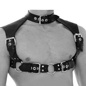 BDSM PU Leather Strap on Harness Belt Sexy Men's Sexy Body Harnesses Restraint Gays Sex Bondage adult games. 1