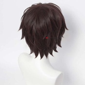 Dazai Osamu Wig Anime Bungo Stray Dogs Cosplay Short Brown Black Heat Resistant Synthetic Hair Halloween Party Wigs + Wig Cap 5