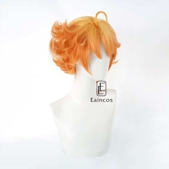 Anime Yakusoku no Neverland The Promised Neverland Emma Cosplay Wig Orange Heat Resistant Synthetic Hair Wigs 3
