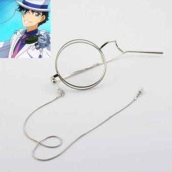 Japanese Anime Detective Conan Kaitou Kiddo Cosplay Glasses Lolita Gay Photography Props Kid the Phantom Thief Glasses Eyewear 1