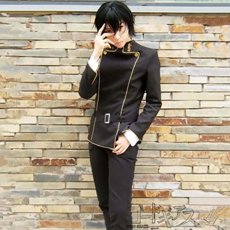 Hight Quality Anime CODE GEASS Lelouch of the Rebellion Lelouch Lamperouge  Hallowmas Man Cosplay Costume Top + Pants + Belt 1