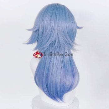 Game Genshin Impact Kamisato Ayato Blue Long Cosplay Wig Cosplay Anime Cosplay Wig Heat Resistant Anime Party Wigs + Wig Cap 3