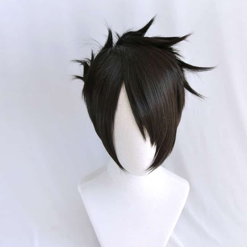 Anime Yakusoku no Neverland The Promised Neverland Ray Short Black Cosplay Wig Heat Resistant Synthetic Hair Wigs + Wig Cap 1