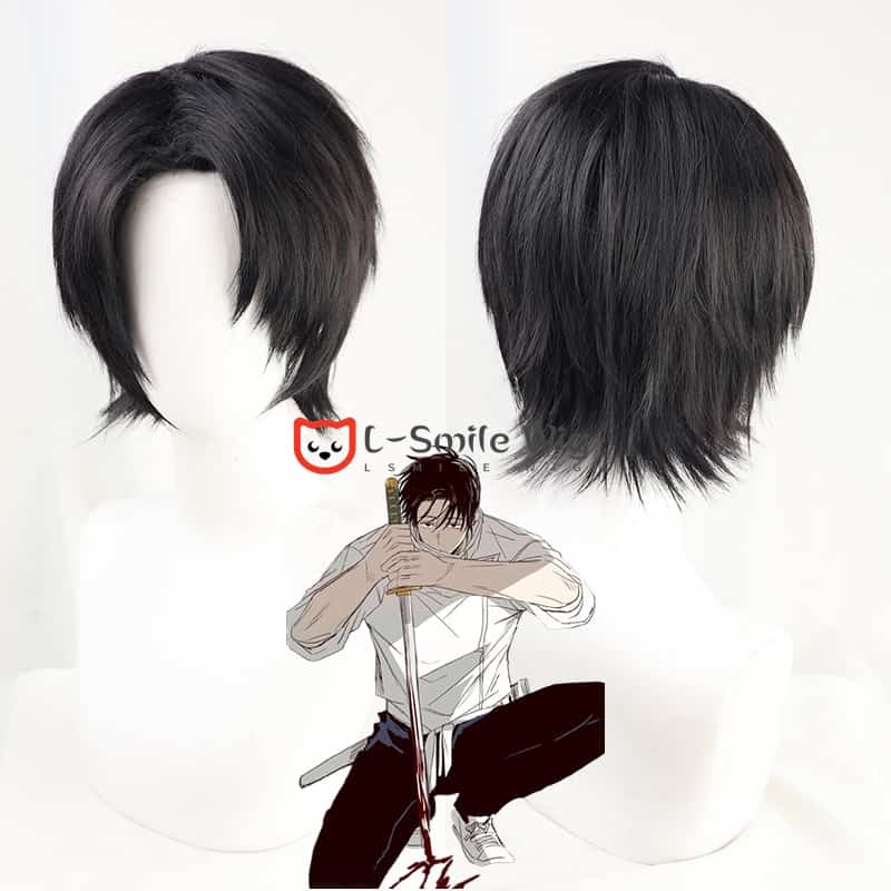 Yuuta Okkotsu Wig Anime Jujutsu Kaisen Black Short Cosplay Hair Heat Resistant Halloween Party Man Wigs + Free Wig Cap 1