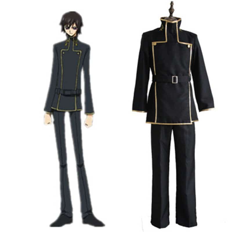Hight Quality Anime CODE GEASS Lelouch of the Rebellion Lelouch Lamperouge  Hallowmas Man Cosplay Costume Top + Pants + Belt 4