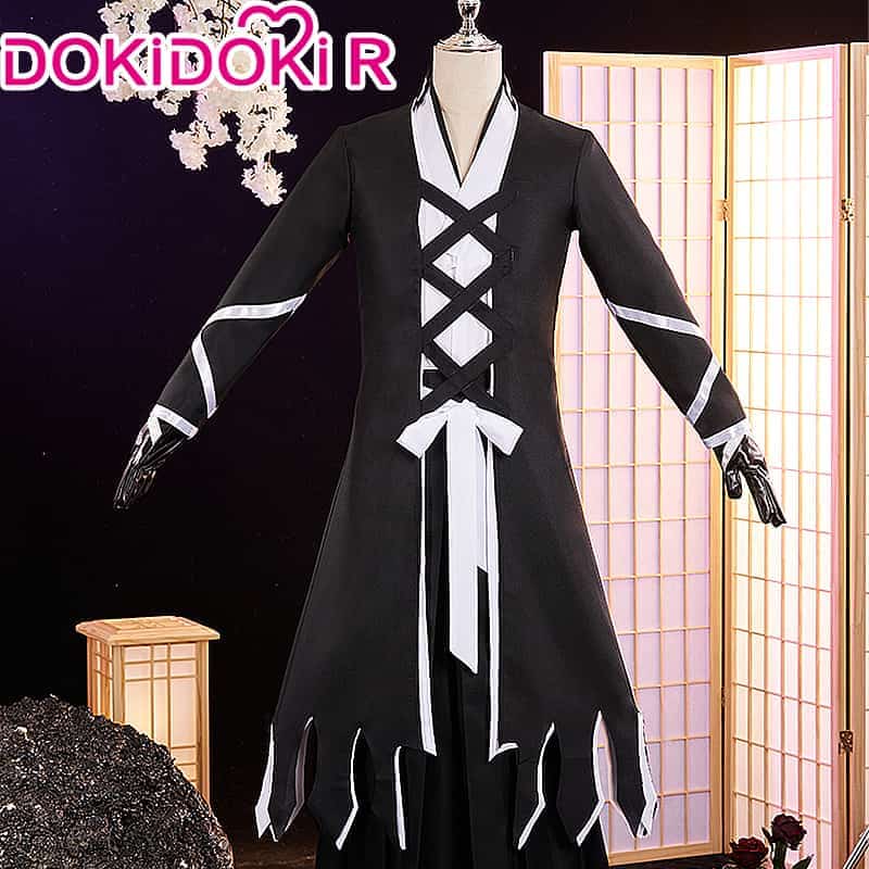 DokiDoki-R Anime Bleach Cosplay Kurosaki Ichigo Cosplay Costume Black Suit Halloween Kurosaki Ichigo Men Cosplay Plus Size 1