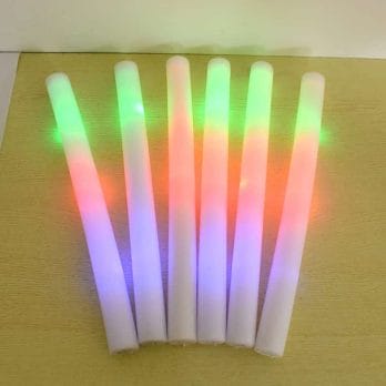 5pcs Glow Sticks Bulk Light-Up LED Colorful Foam Stick Cheer Batons Rally Rave Kids Birthday Party Concert Luminous Toy Supplies 5