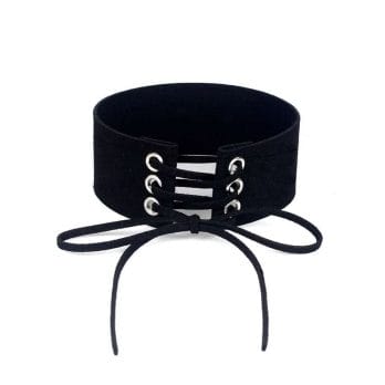 Sexy Harajuku Lace Up Anime Jewelry Velvet Leather Vintage Punk Gothic Choker Necklace for Women Girl Jewelry Gift 4