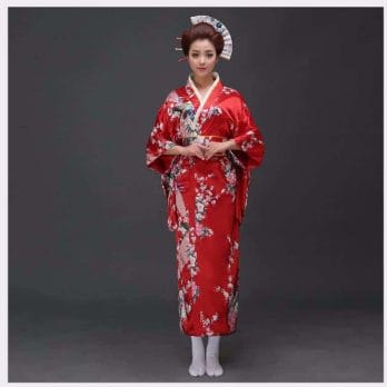 Fashion National Trends Women Sexy Kimono Yukata With Obi Novelty Evening Dress Japanese Cosplay Costume Floral One Size 4