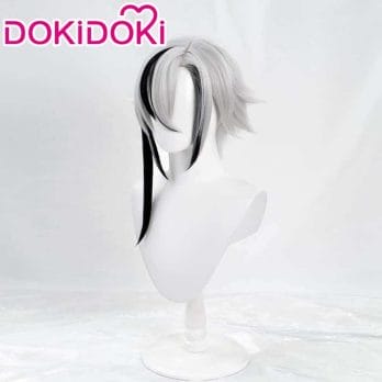 DokiDoki Game Genshin Impact Fatui Cosplay Wig Cosplay Arlecchino Fatui  The Knave Cosplay Wig 2