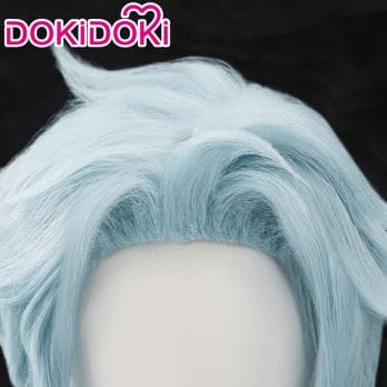 DokiDoki Game Genshin Impact Fatui Cosplay Wig Cosplay Il Dottore Front Lace Genshin Impact Fatui Cosplay Wig The Doctor 5