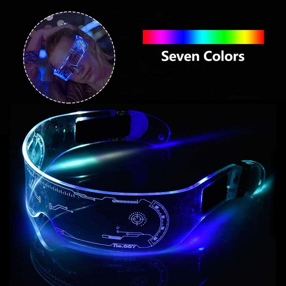 LED Brille Cyberpunk Neon Bar Party LED Rave Techwear 6
