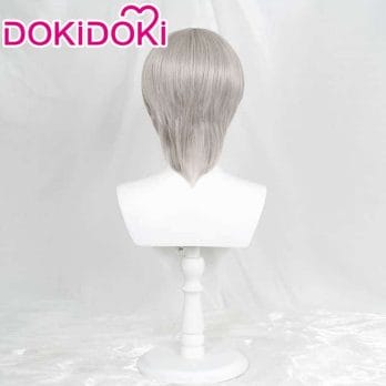 DokiDoki Game Genshin Impact Cosplay Wig Lyney Cosplay Men Wig Genshin Impact Lyney Short Hair Heat Resistant Synthetic 3