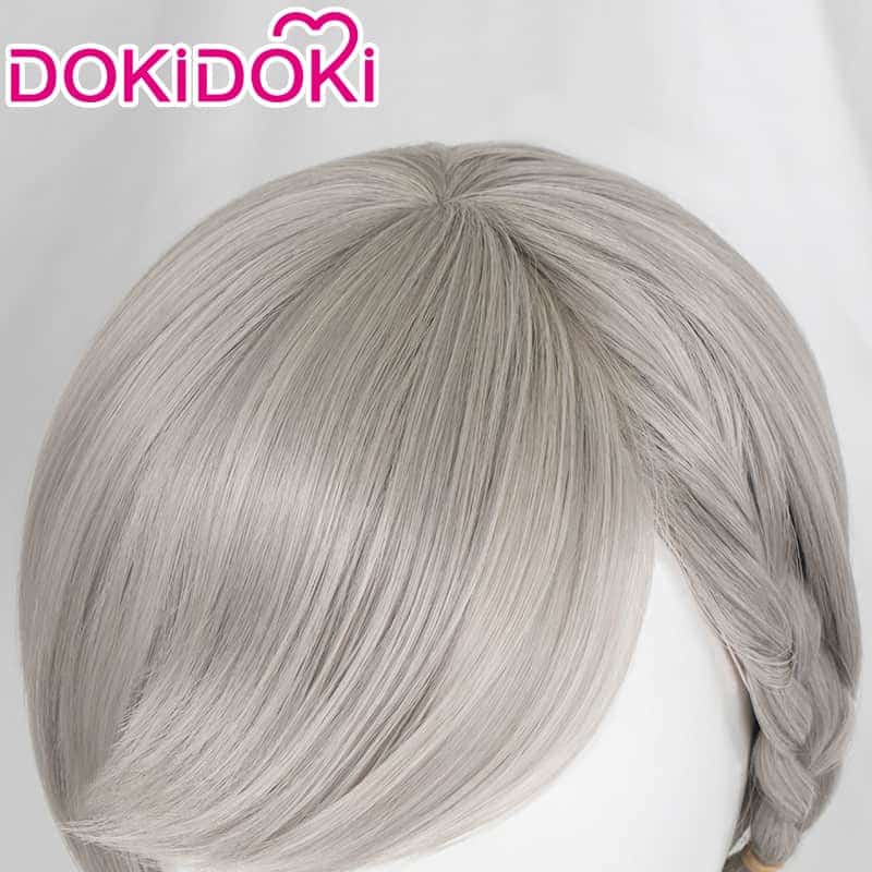 DokiDoki Game Genshin Impact Cosplay Wig Lyney Cosplay Men Wig Genshin Impact Lyney Short Hair Heat Resistant Synthetic 4