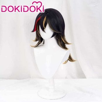 DokiDoki Game Genshin Impact Cosplay Xin Yan Cosplay Wig Genshin Impact Xinyan Cosplay Long Hair Heat Resistant Synthetic 2
