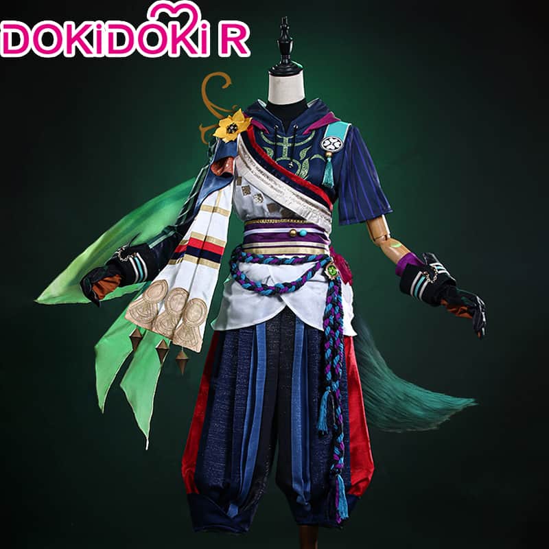 【Size S-4XL】DokiDoki-R Game Genshin Impact Tighnari Cosplay Costume Tighnari Cosplay Hair Halloween Dendro Sumeru Plus Size 1