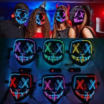 2022 Halloween Maske LED Light up Cyberpunk 6