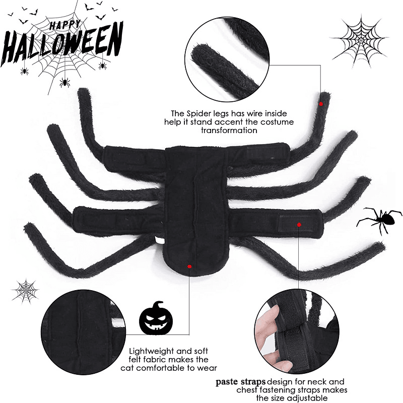 Halloween Spinnen Hunde Kostüm Tierkostüm 19