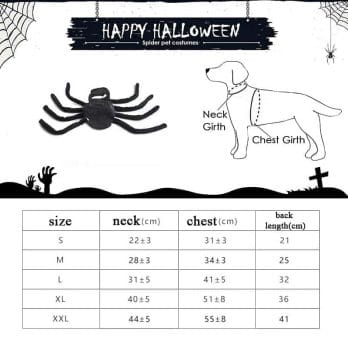 Halloween Spinnen Hunde Kostüm Tierkostüm 5