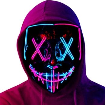 2022 Halloween Maske LED Light up Cyberpunk 1