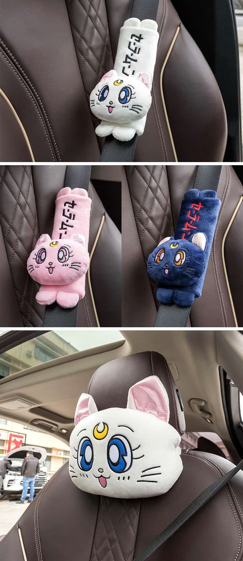 Kawaii Auto Plushies Sitzgurt Kissen 5