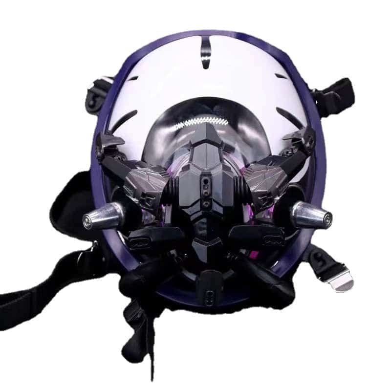 Cyberpunk Gasmaske Scifi Helm Maske LED 12
