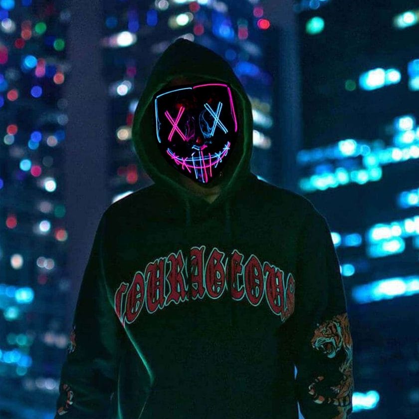 2022 Halloween Maske LED Light up Cyberpunk 29