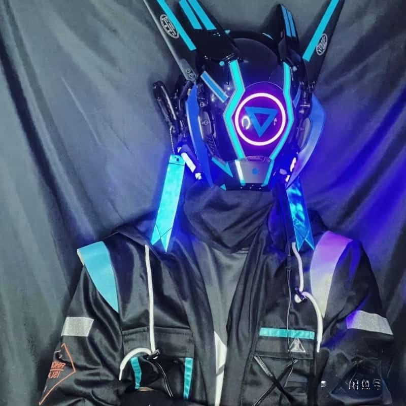 Cyberpunk Maske Helm Led 1