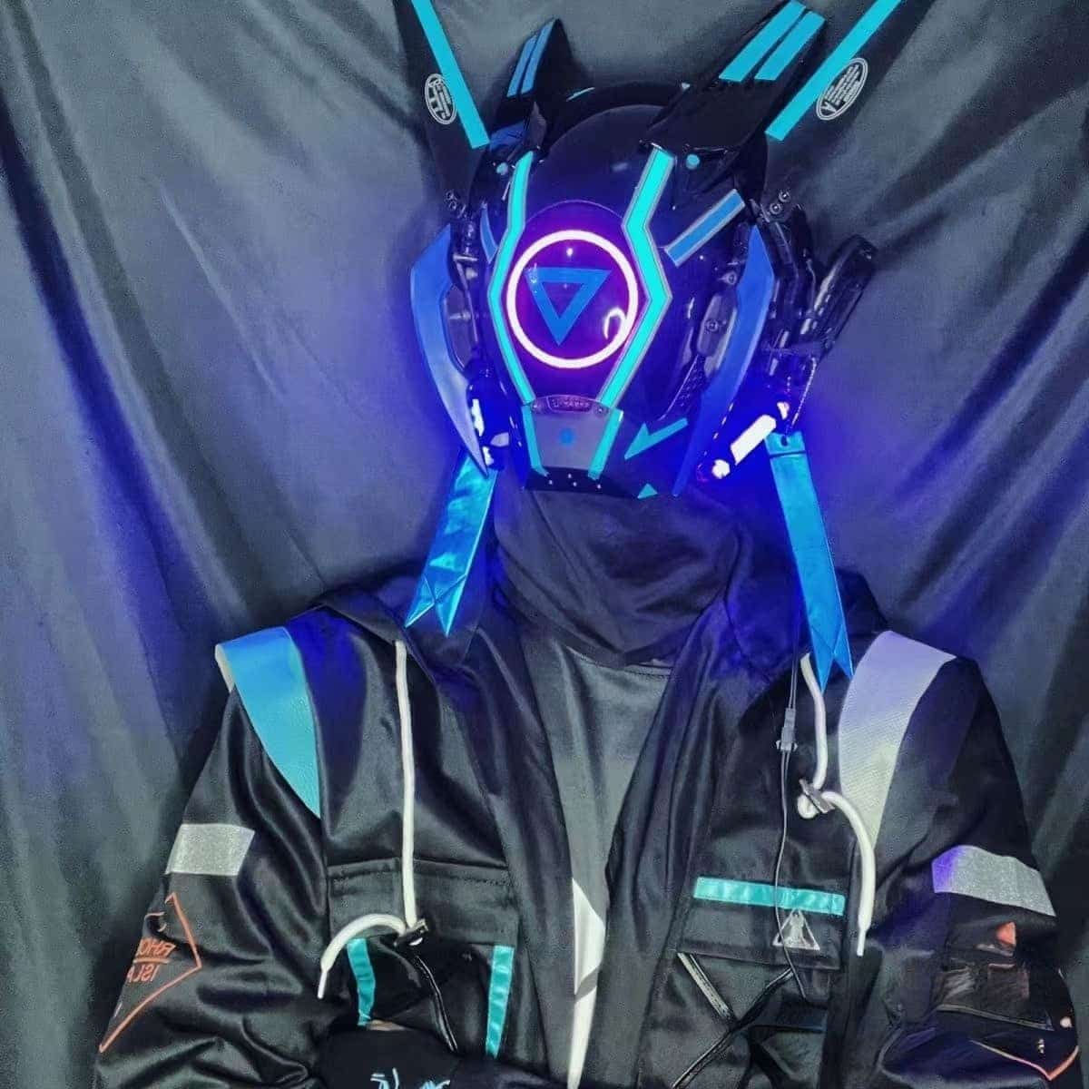 Cyberpunk Maske Helm Led 2