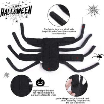 Halloween Spinnen Hunde Kostüm Tierkostüm 3