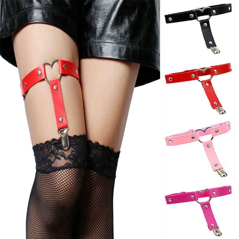 PU Leather Suspender Belt Eboy Egirl 1