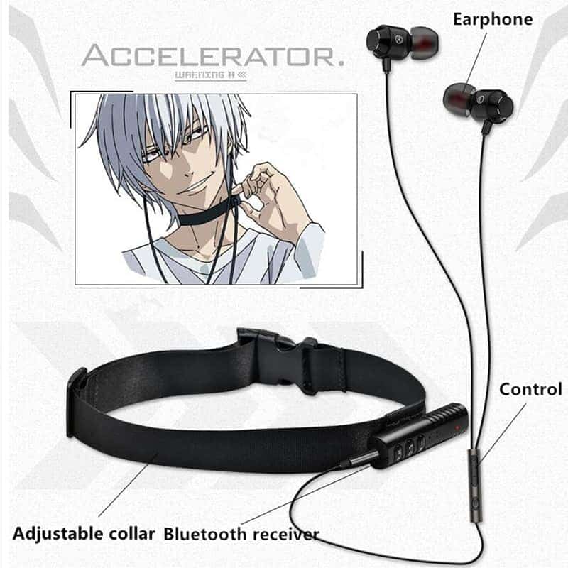 Anime Toaru Kagaku no Railgun Cosplay A Certain Magical Index Accelerator Collar Headphones 3