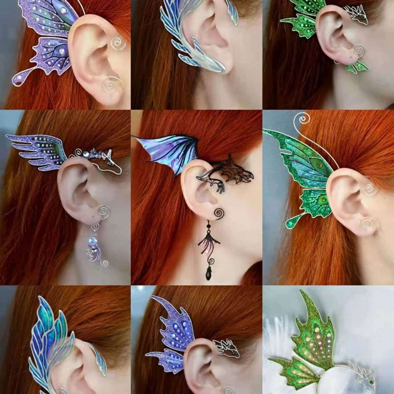 Fashion Without Hole Cosplay Ear Jewellery Clip Earring Elf Dragon 3