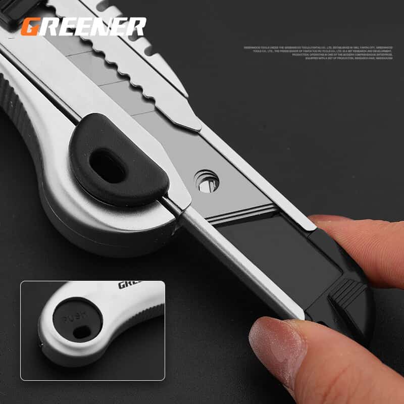 GREENER Utility Knife Paper Cutter New Youpin High Carbon Steel Art Gold Metal Blade Self-Locking Design Sharp Angle 5