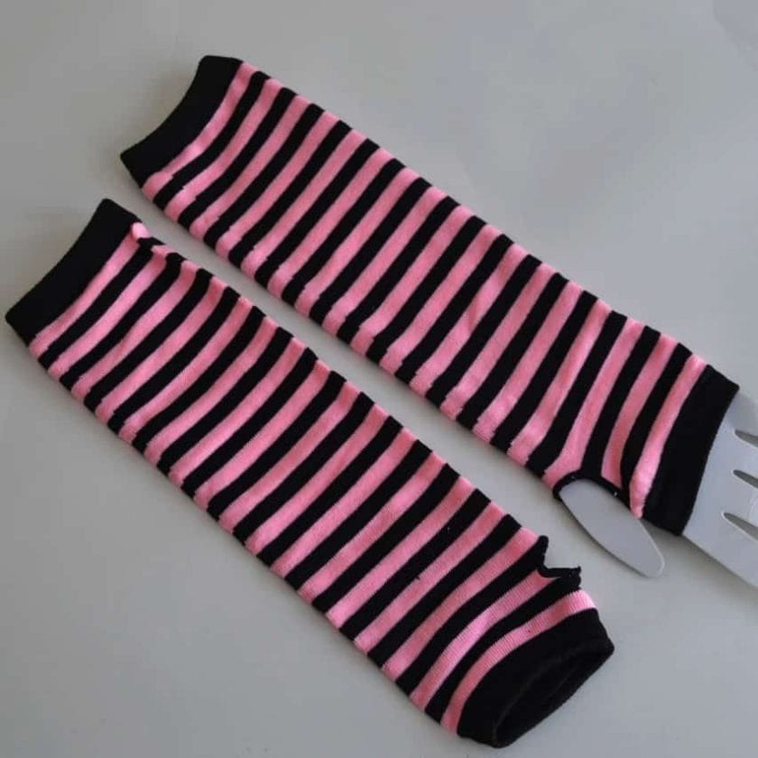 Striped Gloves Kawaii Cute Long Gloves 14